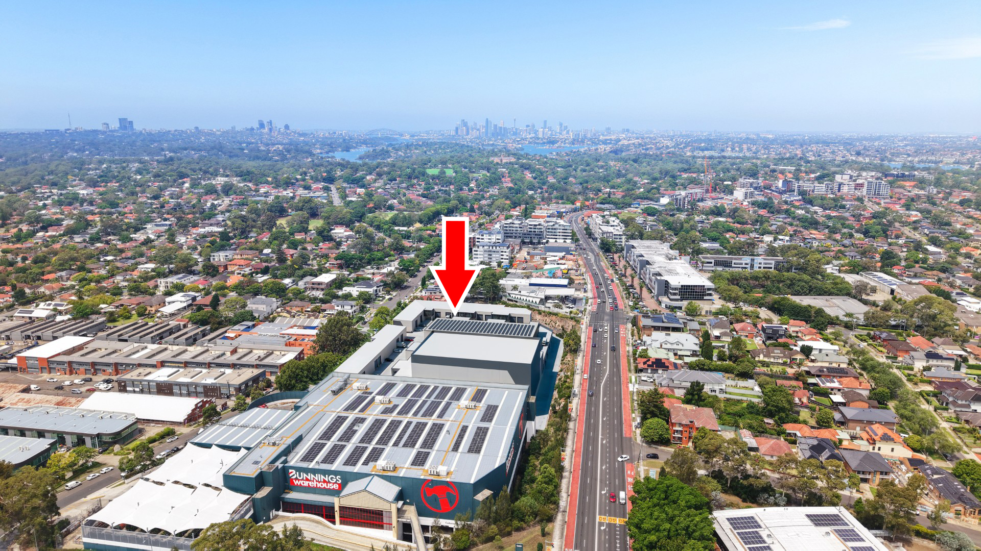 Aerial view of College Street, Gladesville